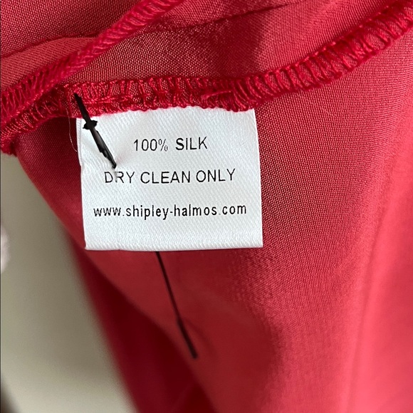 Shipley and Halmos Barneys New York red silk dress size 10 new - Picture 16 of 16